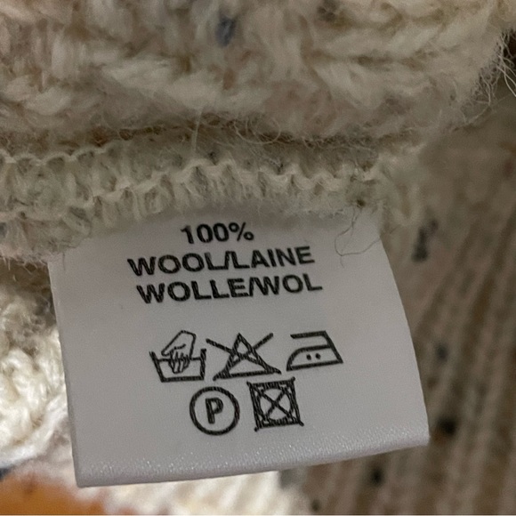 Aran Crafts Cream and Gray Crewneck Sweater - Picture 6 of 6